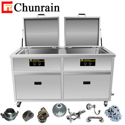Dual Tank 61L Industry Ultrasonic Cleaner Rinsing Drying DPF Mold Engine Parts Oil Rust Degreasing Ultrasound Wash Machine