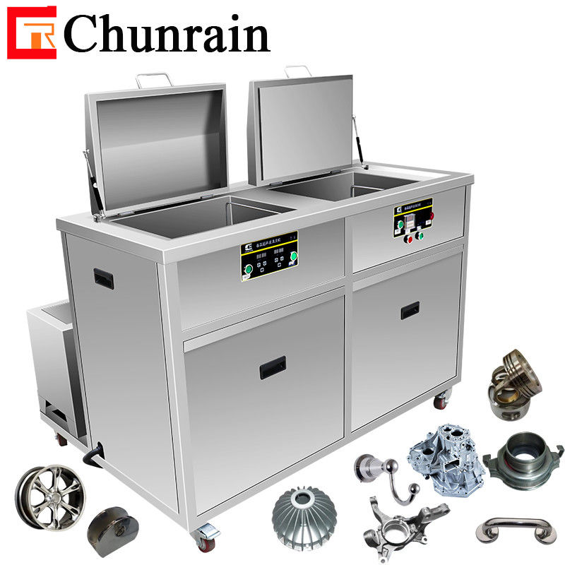 61L Two Chambers Filter Oil Skimmer Turbocharger Cylinder Pump Metal Parts Stainless Steel 40kHz Device Ultrasonic Cleaner