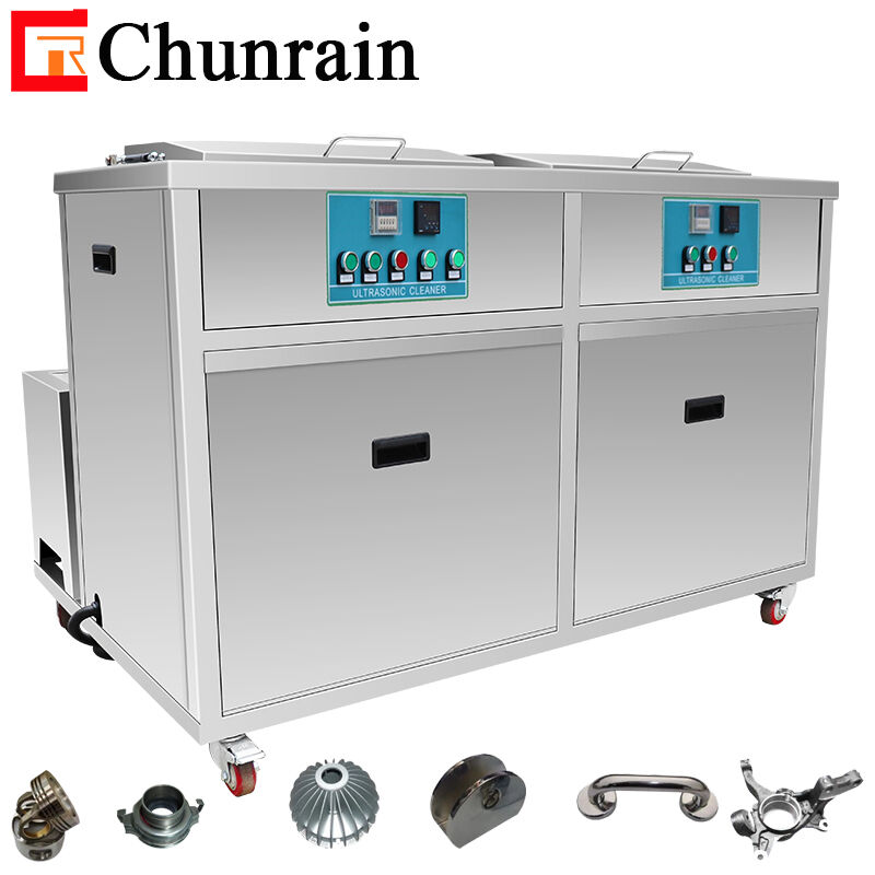 ChunRain CR-2144GH 0-7200 Вт Промышленный ультразвуковой очиститель с регулируемой мощностью и 2 резервуарами Фильтрационная сушка Обезжиривание горячей водой